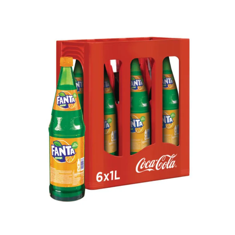 [1662] Fanta Orange Glas 6x1L