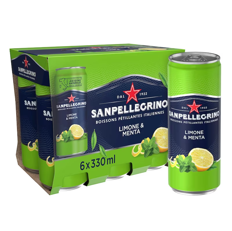 San Pellegrino Limone e Menta Blik 24x33cl
