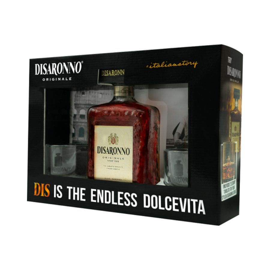 Disaronno 70cl + 2 glazen