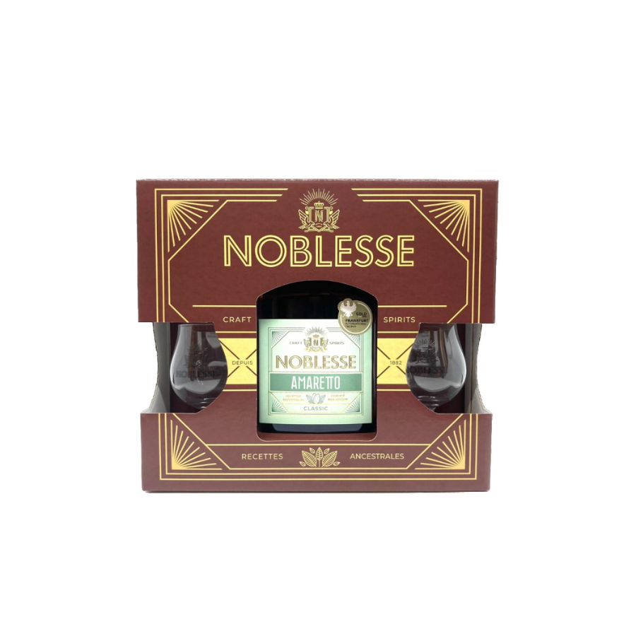 Amaretto Noblesse + 2glazen