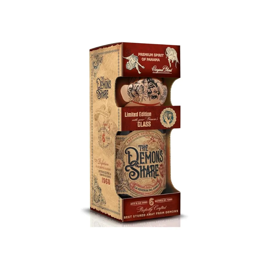Demon's Share 6Y 70cl + Metal Glass