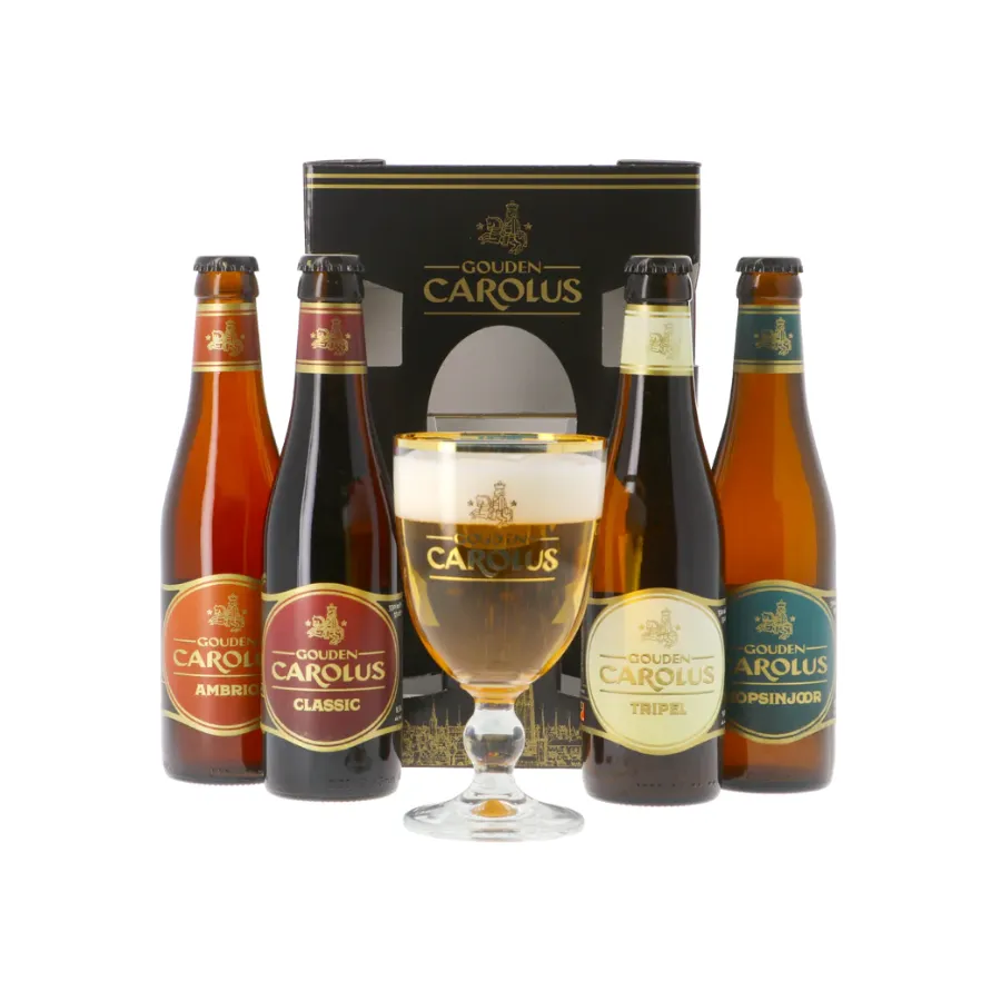 Gouden Carolus 4x33cl + glas