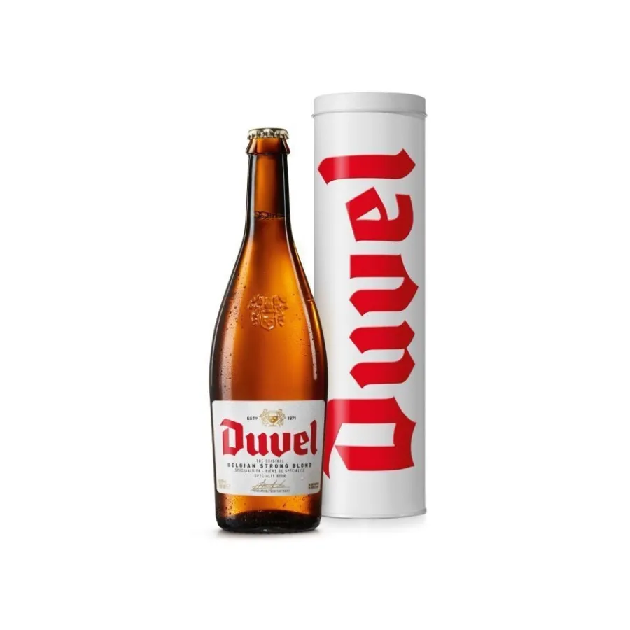 Duvel 75cl - Metalen koker